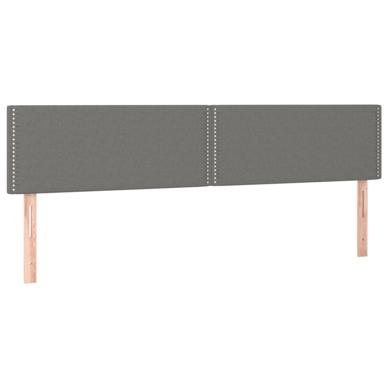 vidaXL LED Kopfteil Dunkelgrau 180x5x78/88 cm Stoff 3121487