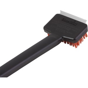 Char-Broil Cool-Clean Grillbürste mit Borsten und Schaber für die Grillreinigung.