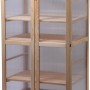 Dobar Anzuchtschrank Dome, großes Indoor Gewächshaus aus FSC®-zertifiziertem Holz mit Regalböden.