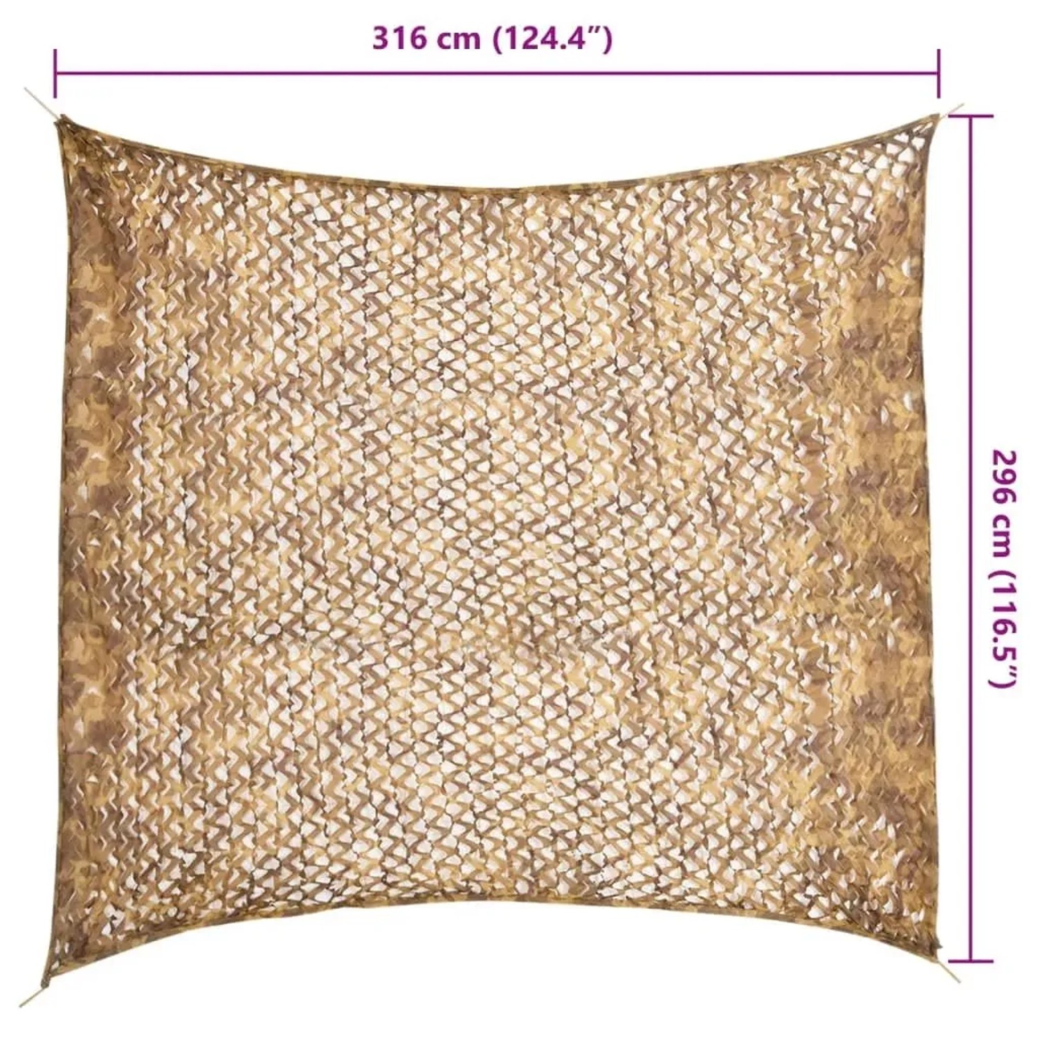 vidaXL Tarnnetz mit Aufbewahrungstasche 316x296 cm Sandfarbe 4008251_7