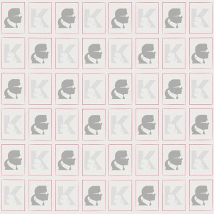 Exklusive Vliestapete in Weiß, Silber und Rot mit Collage-Motiv für Wohnräume.