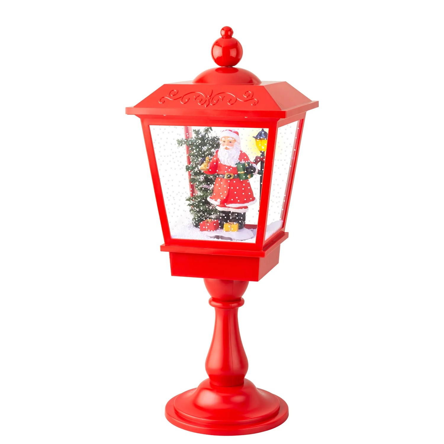 Lumineo LED-Laterne 33 LEDs Kaltweiß 27 cm x 27 cm x 70 cm Bunt