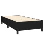 Schwarzes vidaXL Boxspringbett 90x200 cm mit Lattenrost, ohne Matratze.
