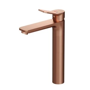 Hohe AM.PM X-Joy Einhebel-Waschtischarmatur für Aufsatzwaschbecken, gebürstetes Roségold.