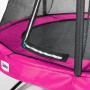 Detailansicht des pinken Salta Comfort Trampolins (Ø 183 cm) mit Sicherheitsnetz.