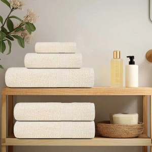 vidaXL 8-Tlg Handtuch-Set Creme 360 g/m² 100% Baumwolle 137075