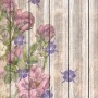 Komar Vlies Fototapete Vintage Rose, 500x250cm, Rosen auf Holzplanken-Optik.