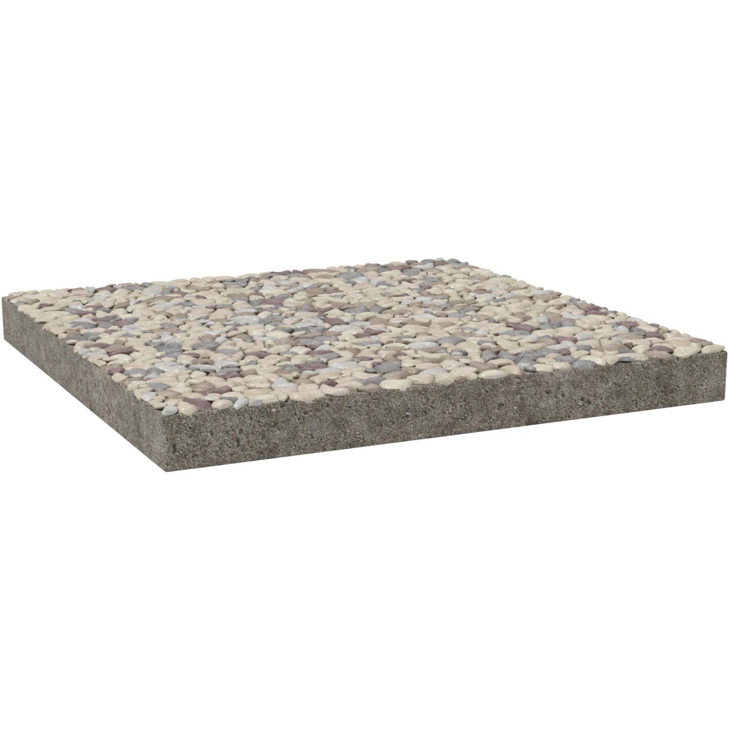Waschbetonplatte Buntkies 40 cm x 40 cm x 4 cm kaufen bei OBI