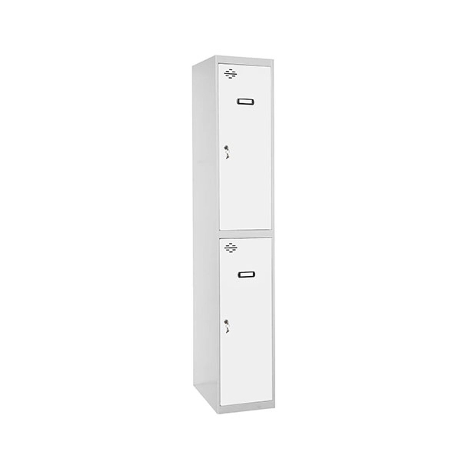 PROREGAL Spind AMEGO HxBxT 180 x 40 x 50 cm 2 Abteile Grundmodul Grau-Weiß günstig online kaufen