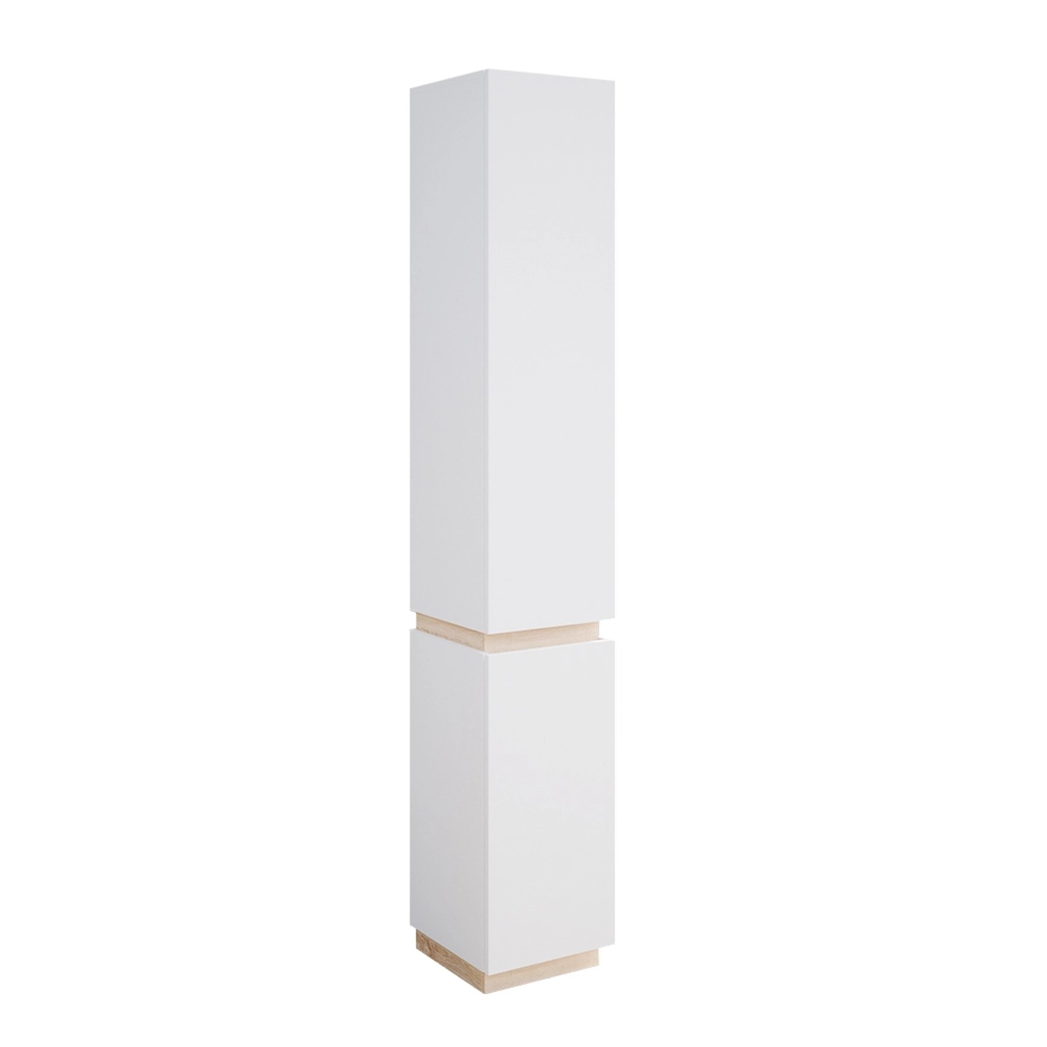 Vicco Badschrank Gloria Weiß/Sonoma 33 x 198 cm mit 2 Türen