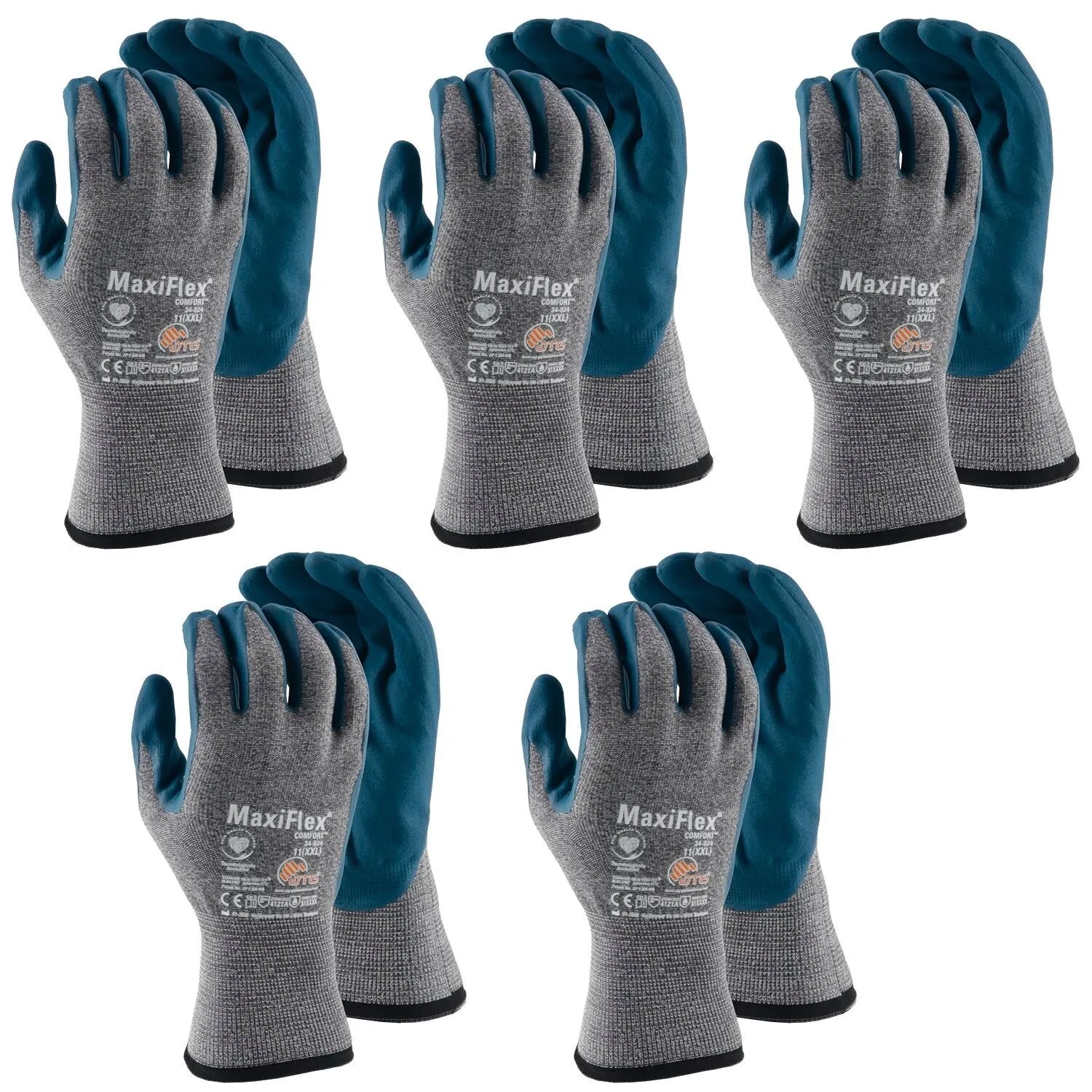 vasalat Set Maxi Comfort Montagehandschuhe Grau Größe 11 5 Paar