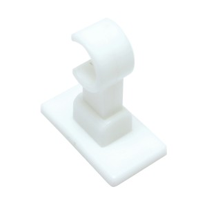 Weißer Gardinia Träger für Caféhausstange California, Ø 10/12 mm, aus Kunststoff.