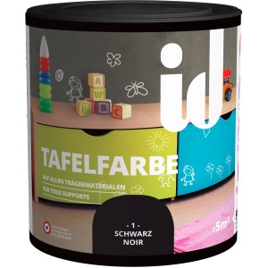 Dose id Tafelfarbe Schwarz, geeignet für Wände und andere Oberflächen.