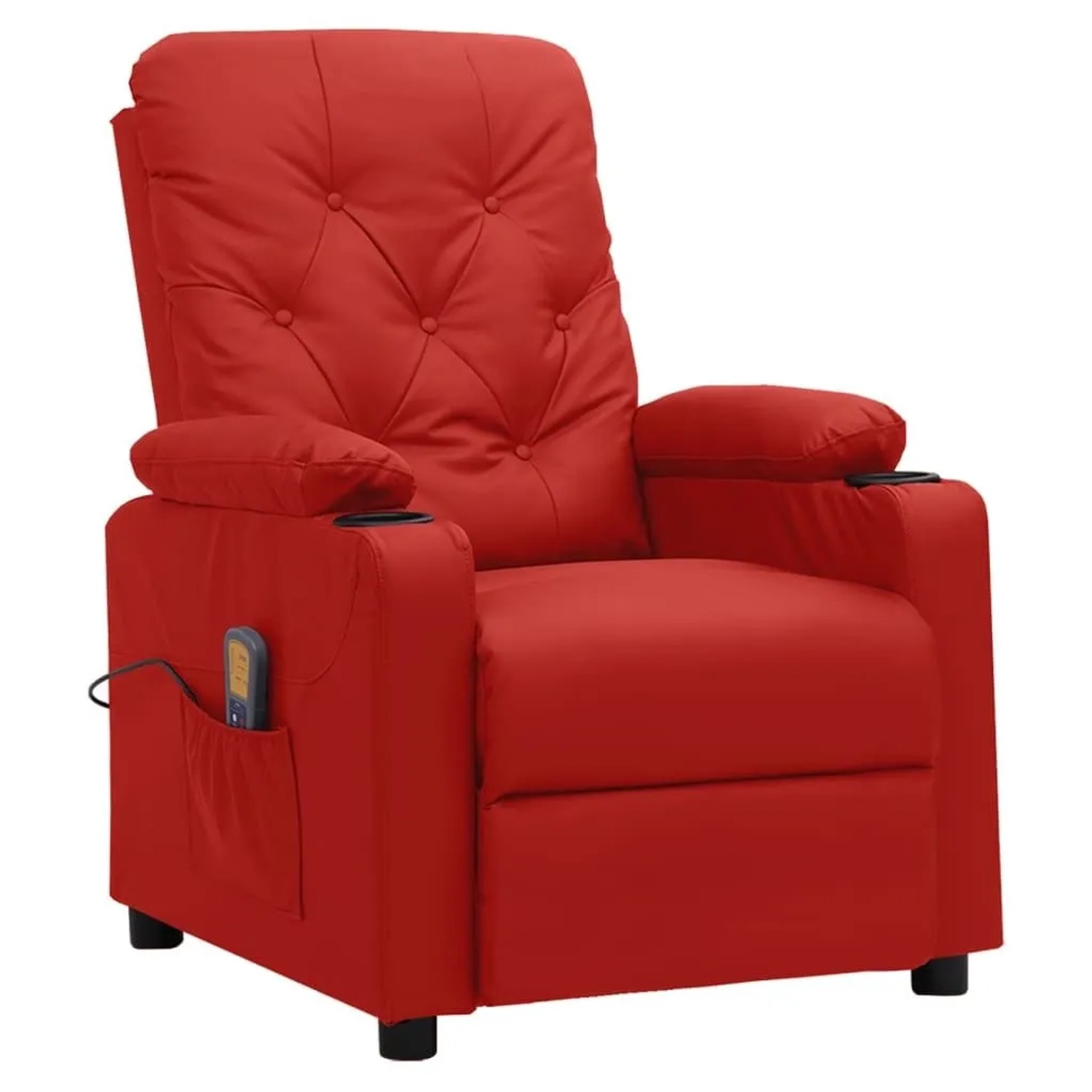 vidaXL Massagesessel Weinrot Kunstleder 339135