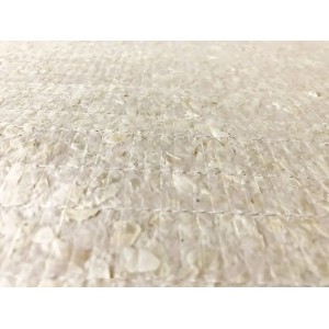 WALLFACE Vliestapete mit Capiz-Muscheln in Creme-Weiß und Perlmutt-Optik.