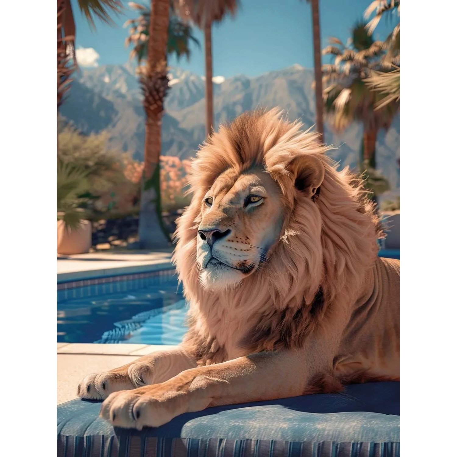 Art Universe Glasbilder Tropical Lion 60 x 80 cm