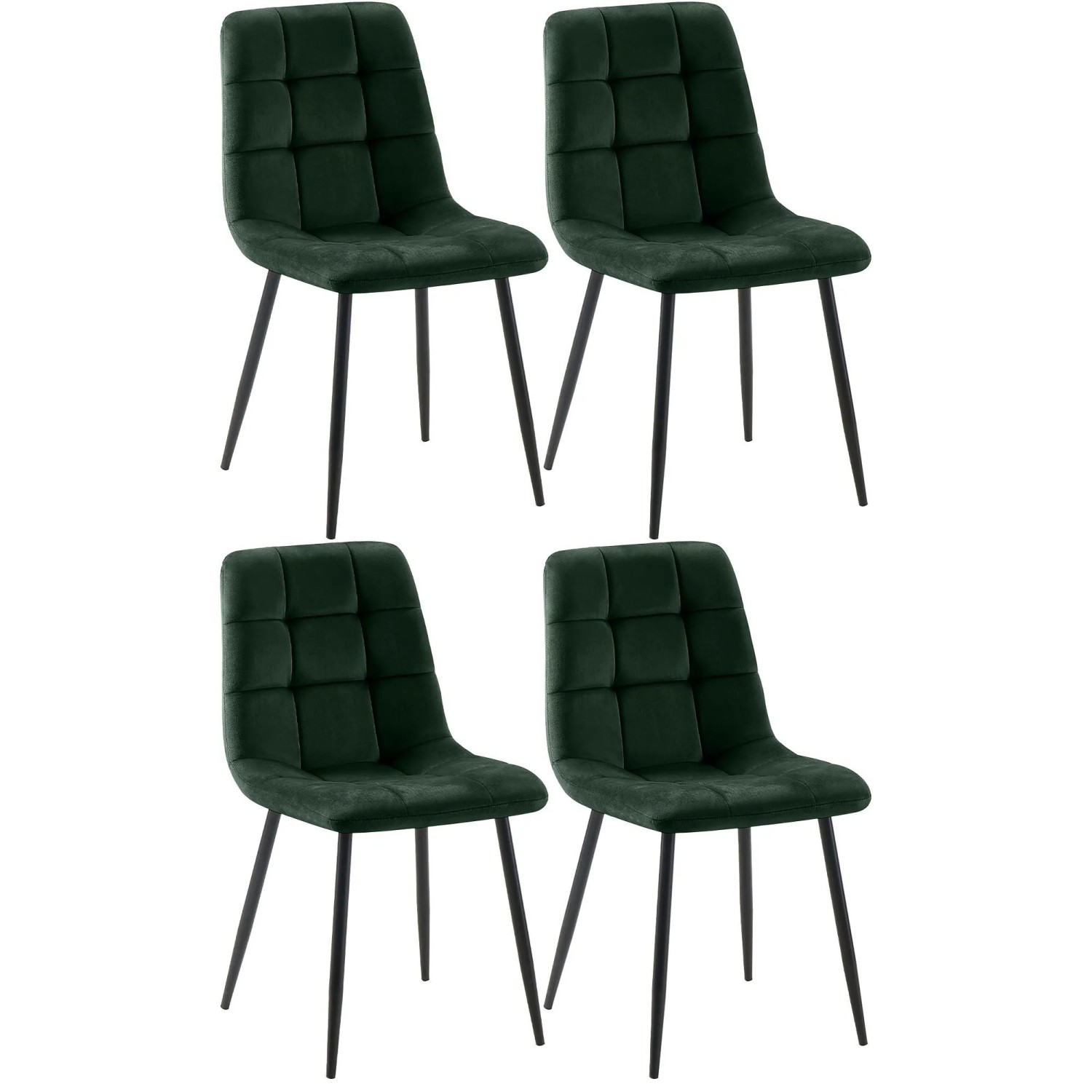 CLP 4er Set Esszimmerstühle Asti Grün