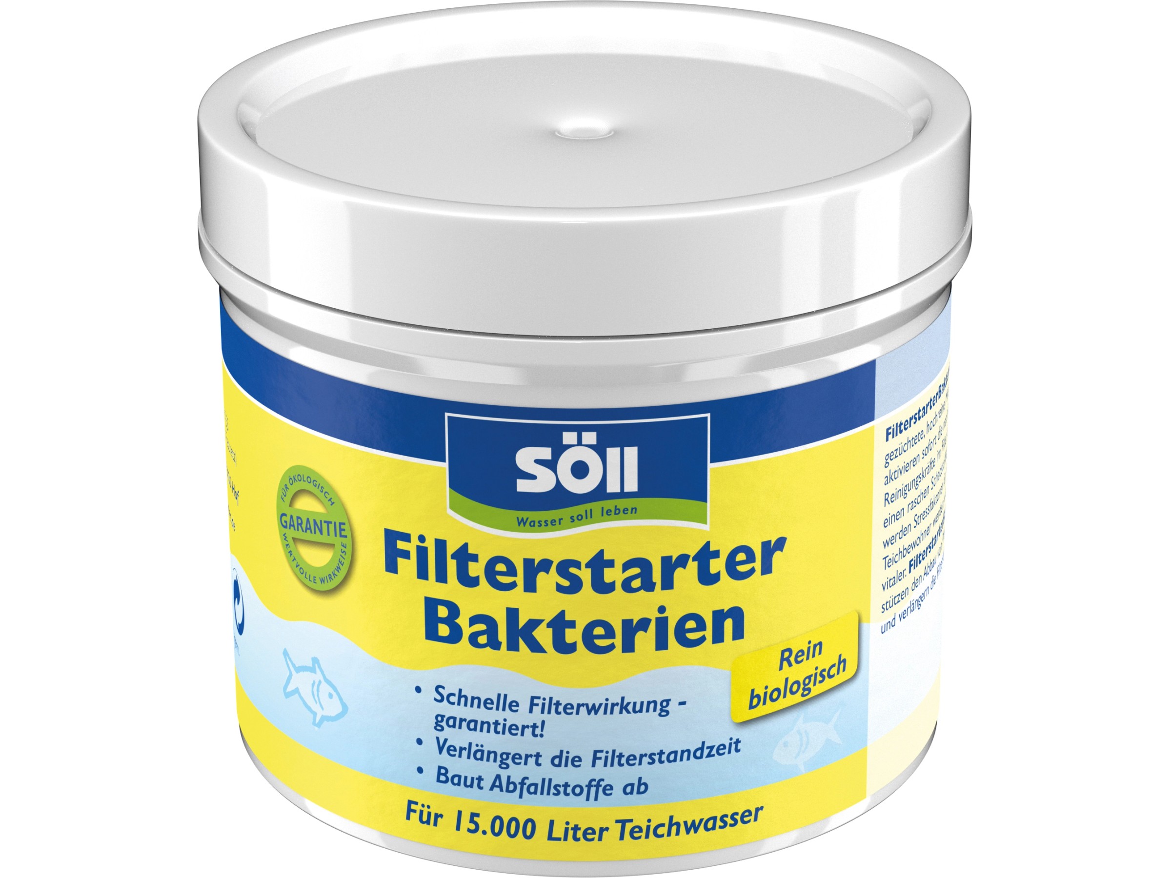Bacto Nature Teichbakterien – 5000 G Für 100.000 Liter, Schlammabbau, Klares Wasser