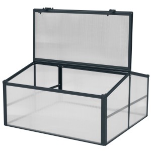 Floraworld Gewächshausaufsatz Twin-Wall für Hochbeet Twin-Wall 87 x 87 x 46 cm