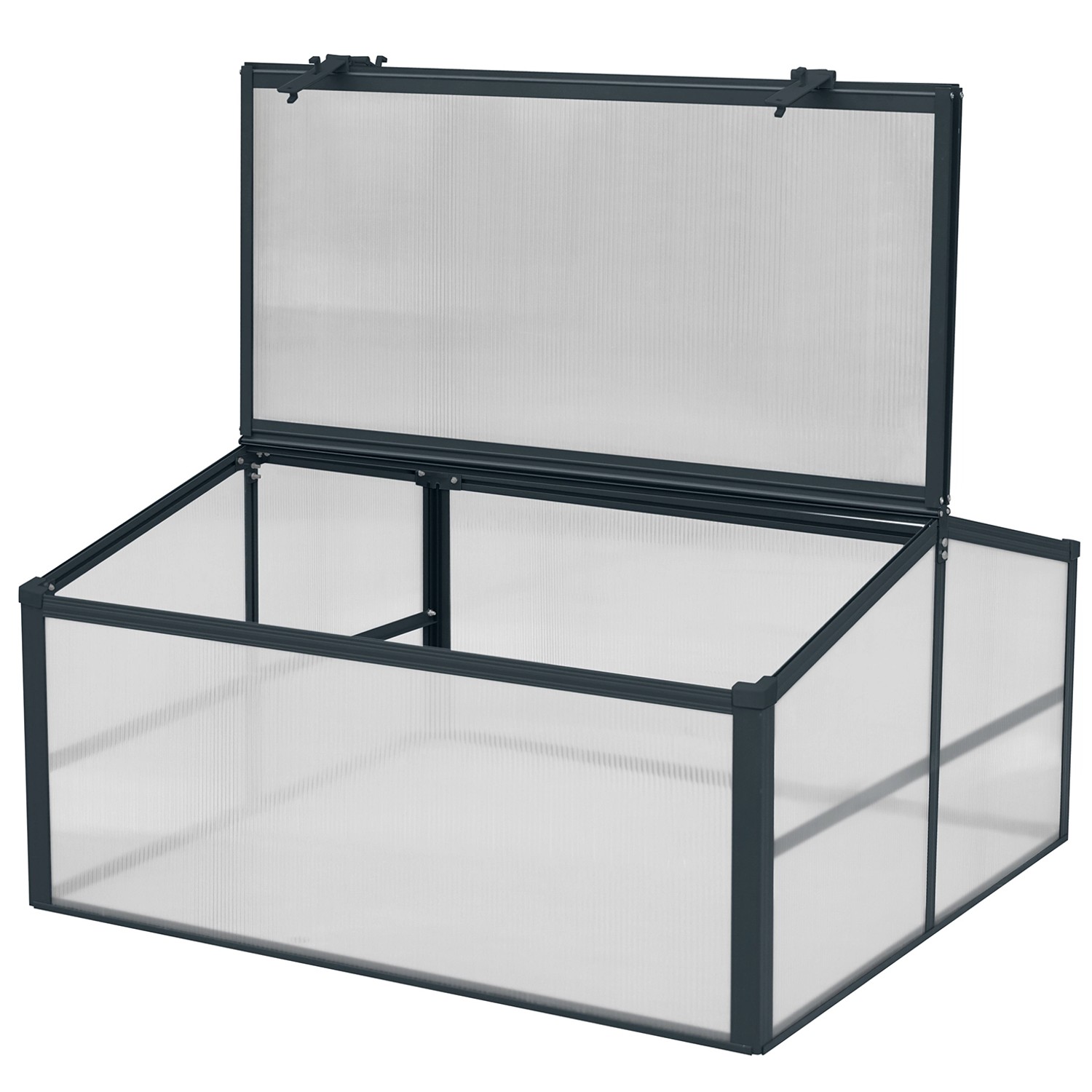 Floraworld Gewächshausaufsatz Twin-Wall für Hochbeet Twin-Wall 87 x 87 x 46 günstig online kaufen