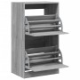 vidaXL Schuhschrank mit 2 Klappen Grau Sonoma 60x42x108 cm 3214390_5