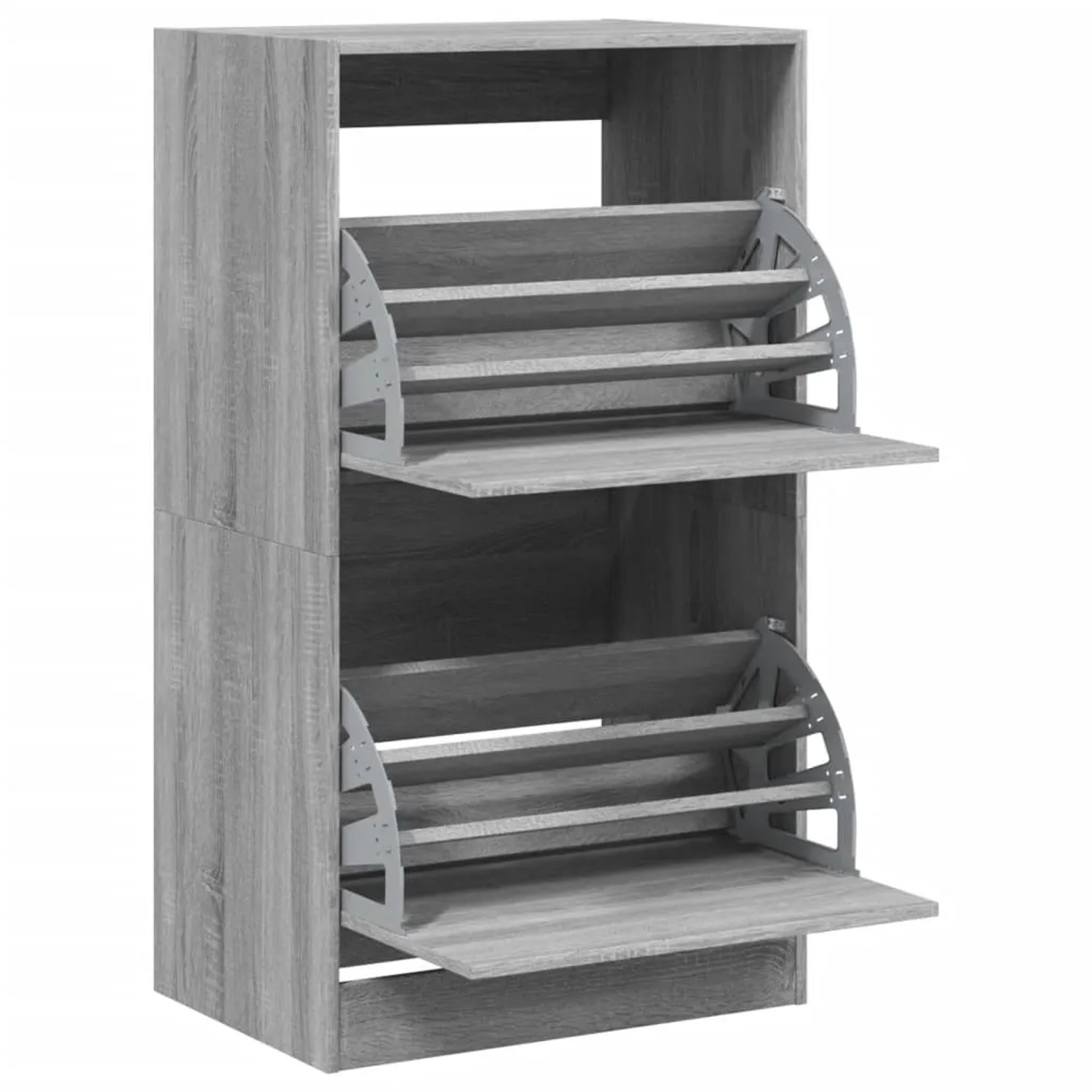 vidaXL Schuhschrank mit 2 Klappen Grau Sonoma 60x42x108 cm 3214390_5