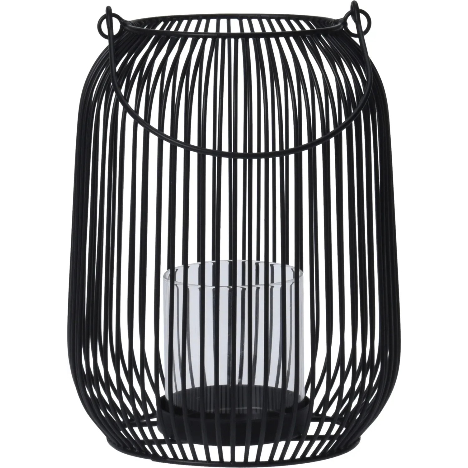 Windlicht Metall Schwarz Ø 17 cm x 22 cm kaufen bei OBI