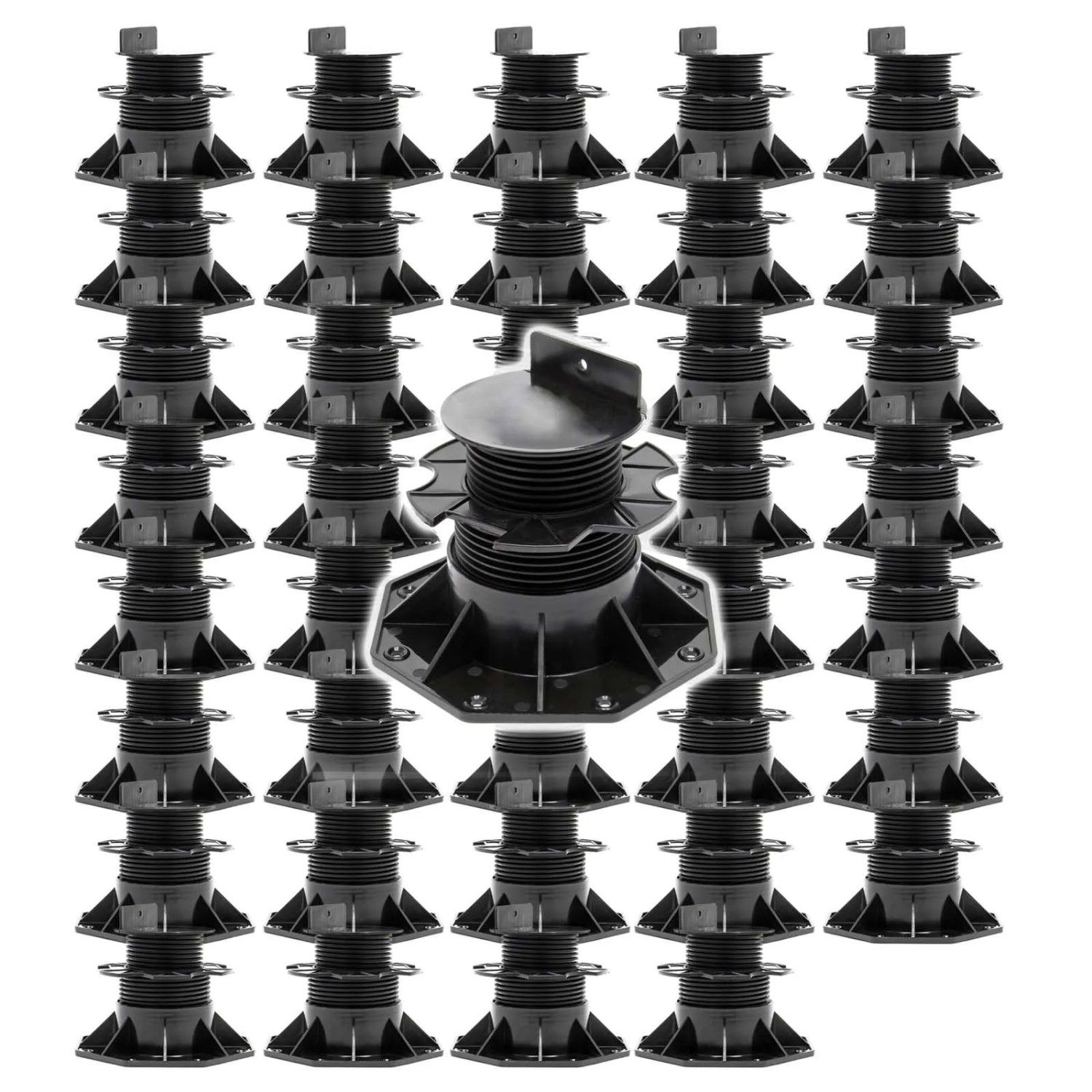 Xpotool Set 40X Stelzlager Terrassen 2700Kg 60-138Mm Stellfüße Höhenverstellbar
