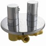 PaulGurkes Unterputz Duschset Thermostat Armatur, verchromt, Messing.