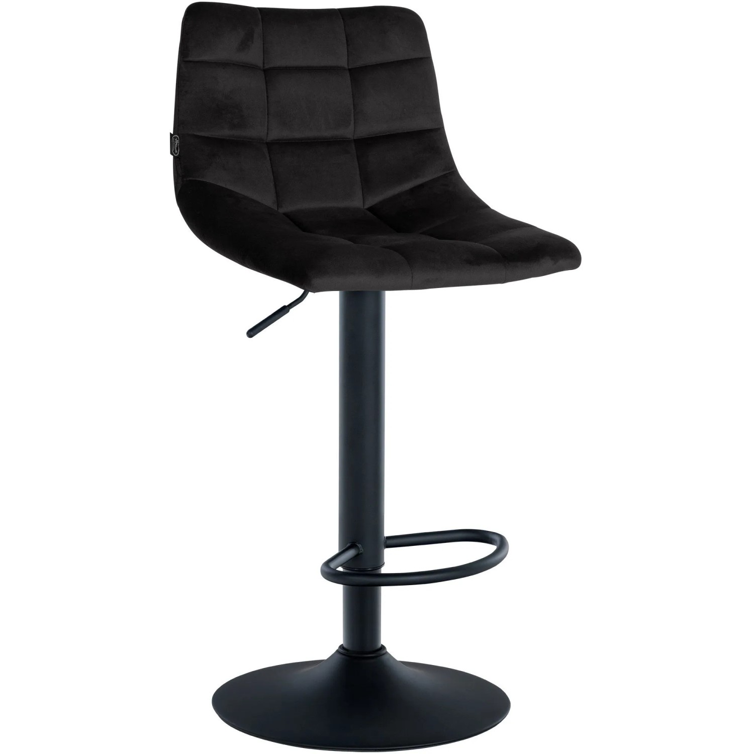 CLP Barhocker Jerry Samt Schwarz/Schwarz