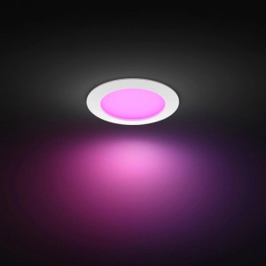 Philips Hue LED-Einbauleuchte Slim White & Color Ambiance Ø 17 cm Weiß