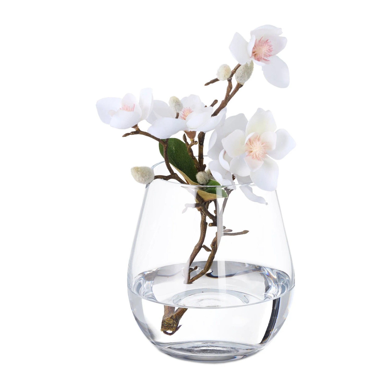 Relaxdays Blumenvase Glas Transparent 16 cm x 14 cm 790 g