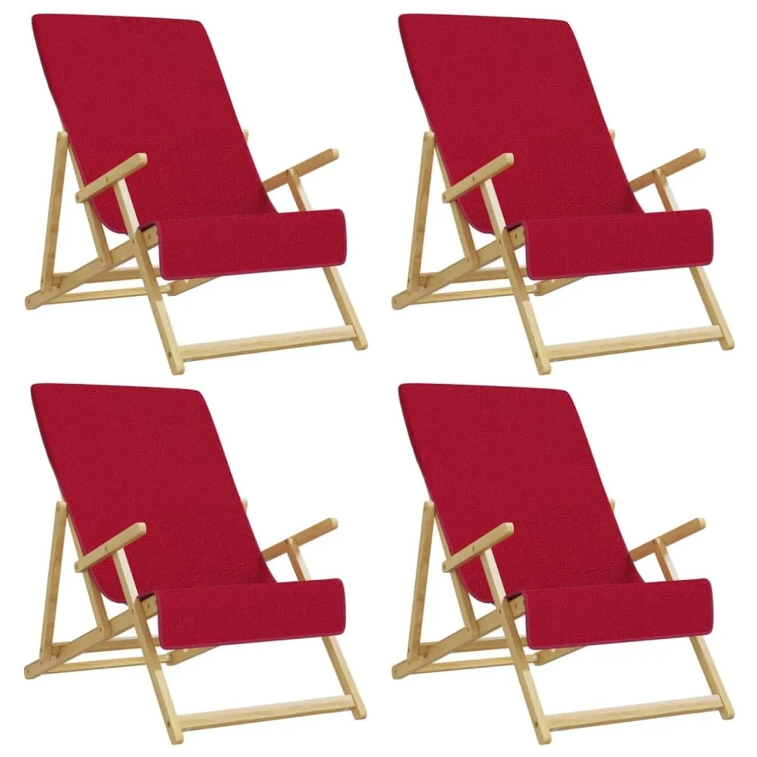 vidaXL Strandtücher 4 Stk Burgunderrot 60x135 cm Stoff 400 g/m² 3157056