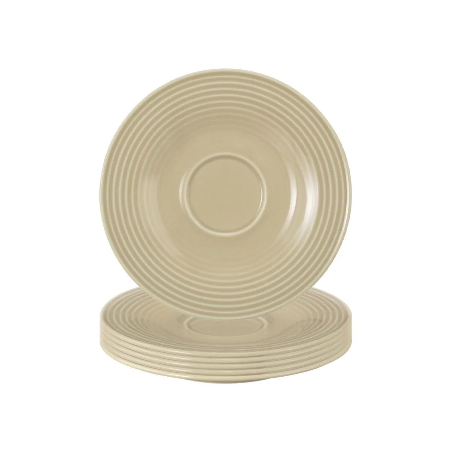 Seltmann Weiden Beat Color Glaze Untertasse 13,7 cm 6er Set Sandbeige