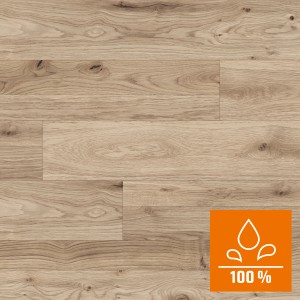 Kaindl Laminat Poseidon Barbados Oak, wasserfest, helle Holzoptik mit Fugen.