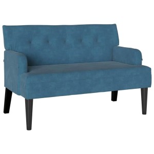 vidaXL Chesterfield Bank Blau 112 x 65,5 x 75 cm Samt 42019294