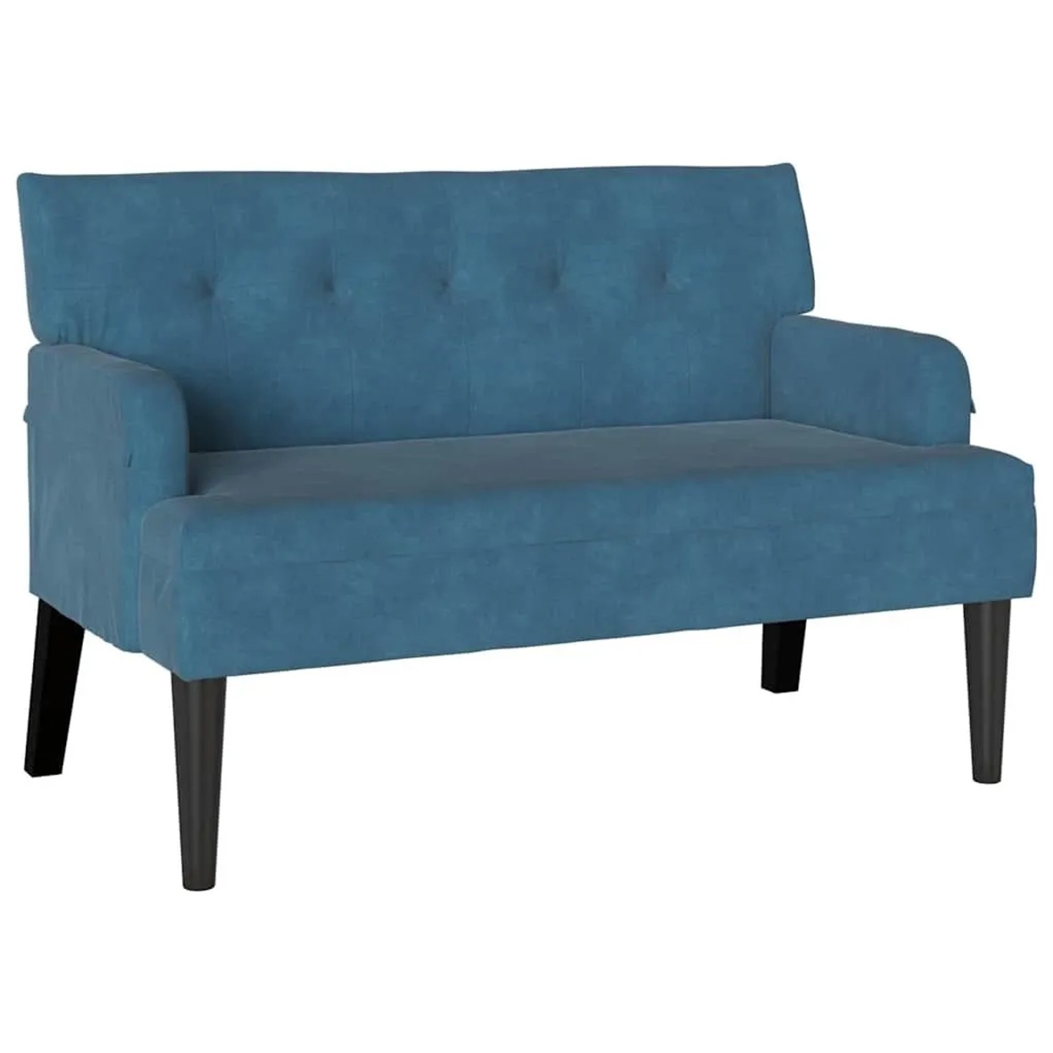 vidaXL Chesterfield Bank Blau 112 x 65,5 x 75 cm Samt 42019294