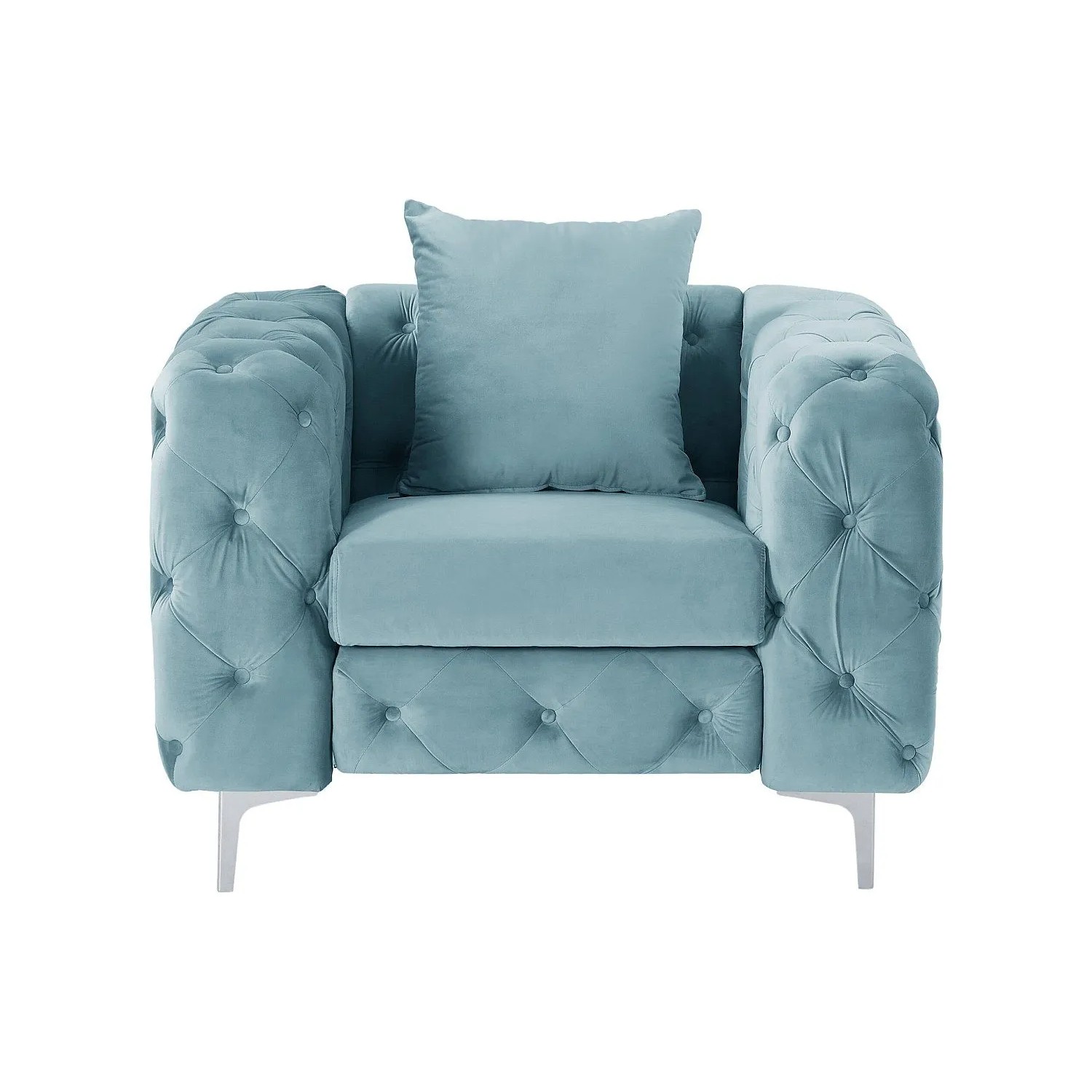 Vente-unique Sessel Mit Gerader Rückenlehne Edwina Hellblau 106 cm