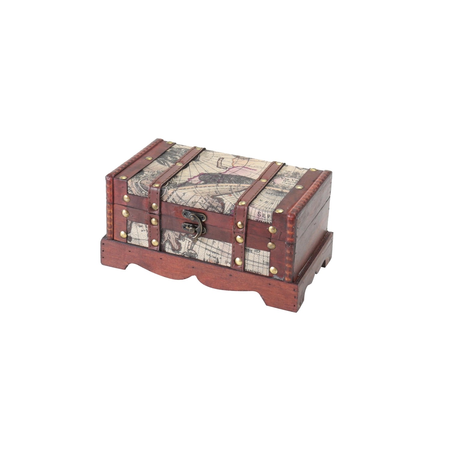 HMF 6408-123 Schatztruhe Holz 23 x 13 x 11 cm Amerika