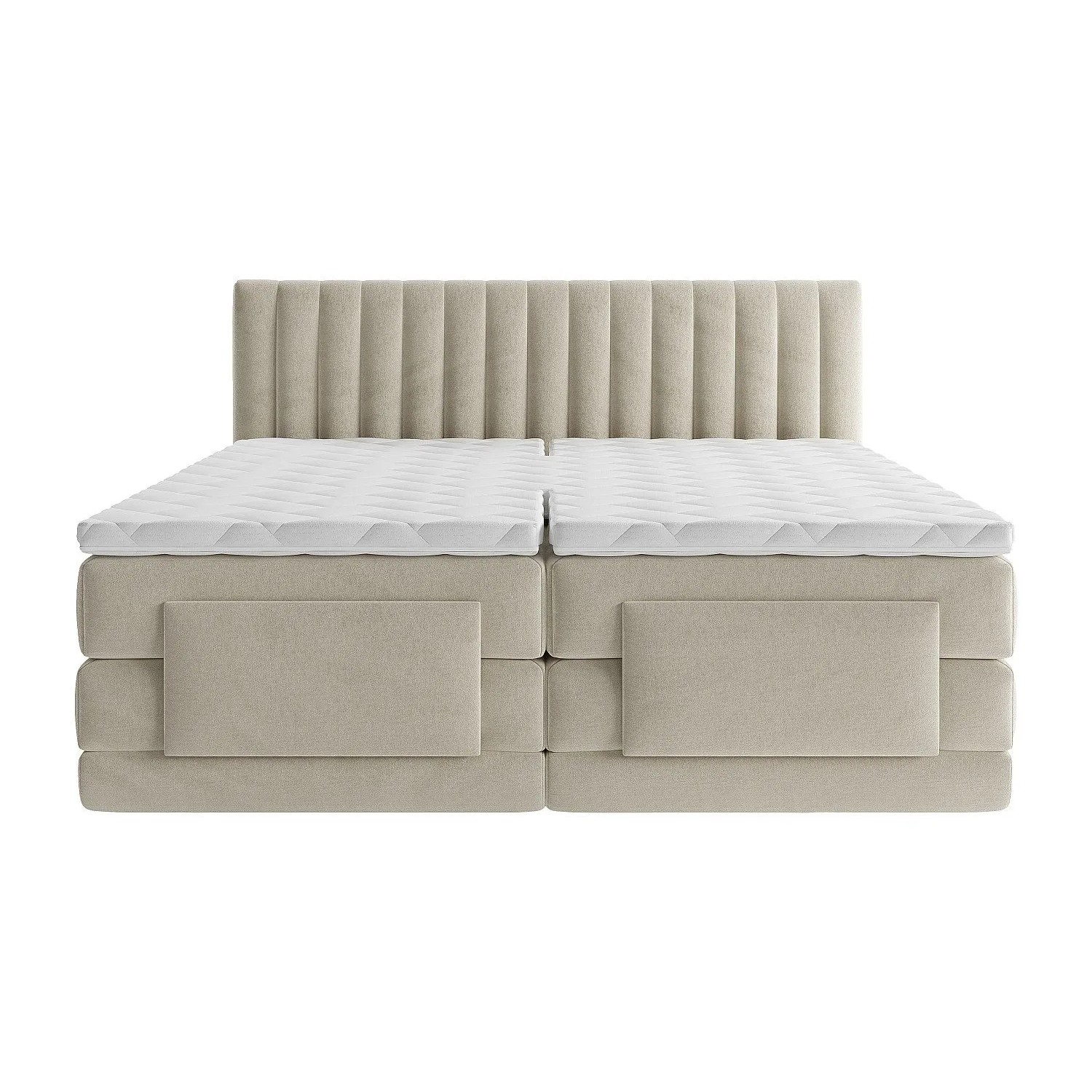 Vente-unique Boxspringbett Donisi Beige 215 cm