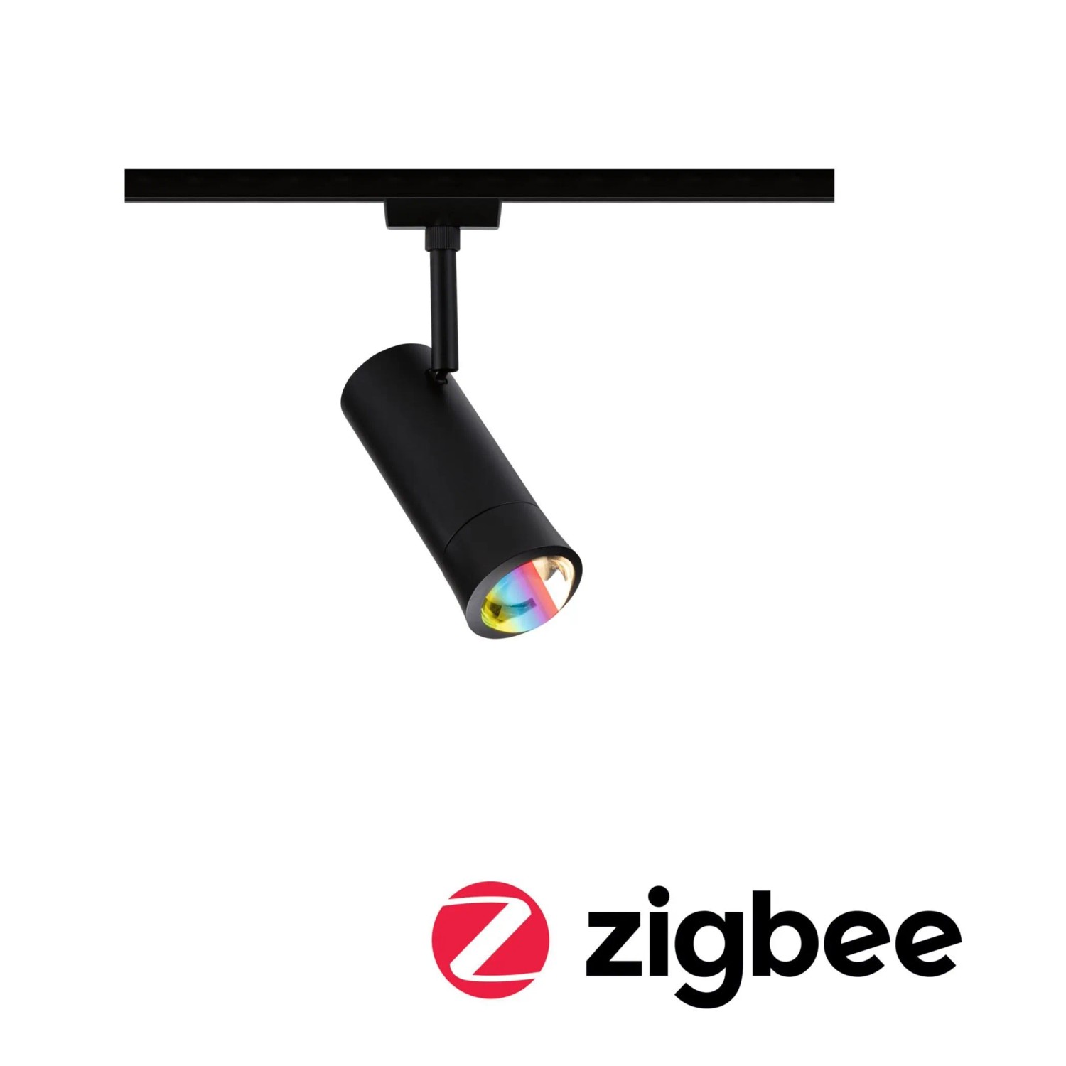 Paulmann URail LED-Spot Tarie in Schwarz matt, dimmbar mit RGBW Farbwechsel. Smart Home Zigbee Schienensystem.