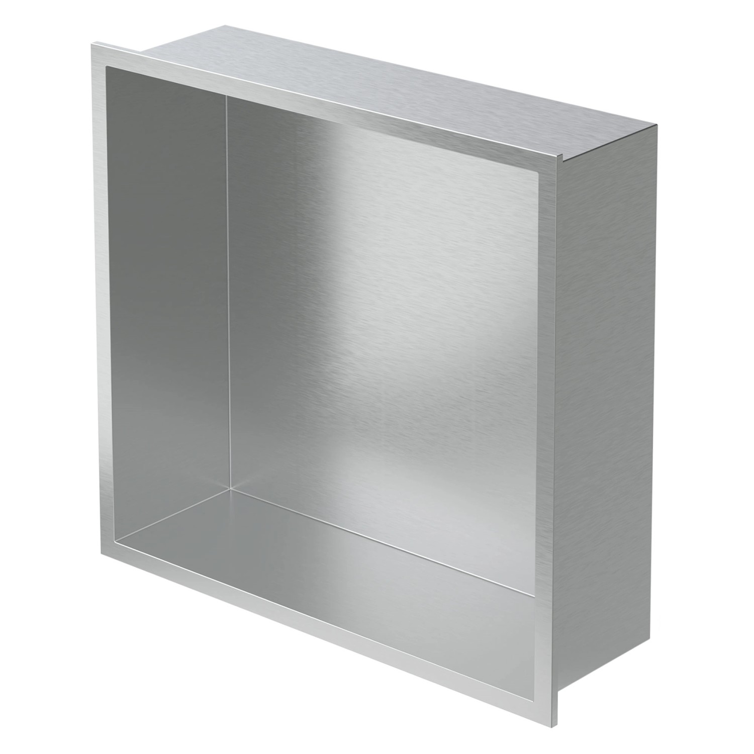 LuxeBath Wandnische Edelstahl 30x30x10 cm Silber Duschnische Rahmen Einbauregal