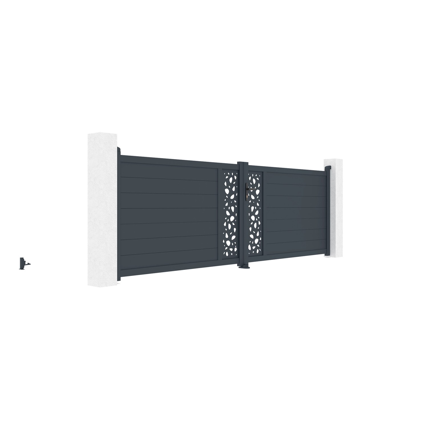 Casanoov Schwenktor Sunny 400x120cm Aluminium & Tanker B250 Motorisierung_4