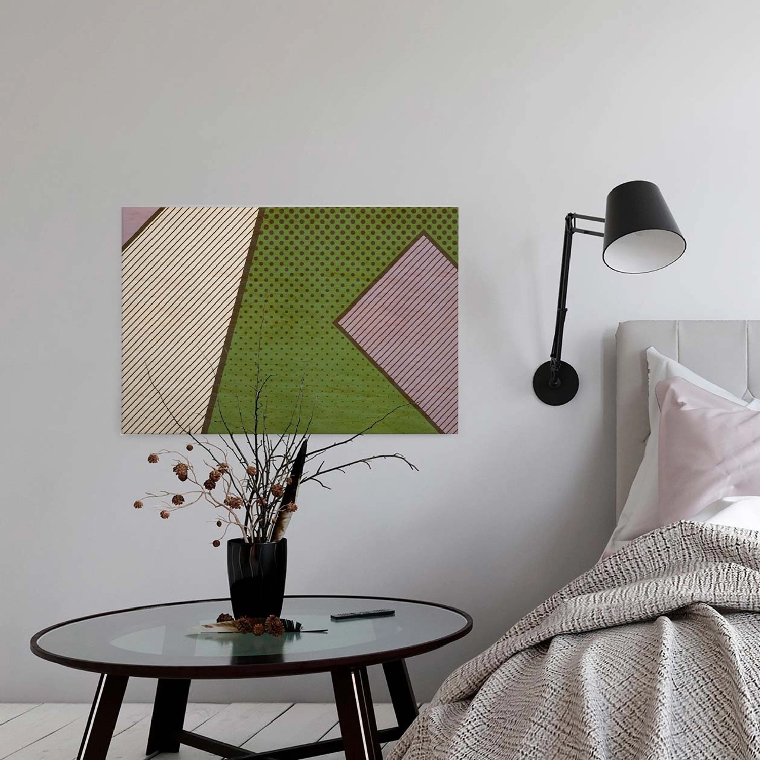 Bricoflor Modernes Wandbild Im Grafik Stil Leinwand Bild Mit Geometrischem günstig online kaufen