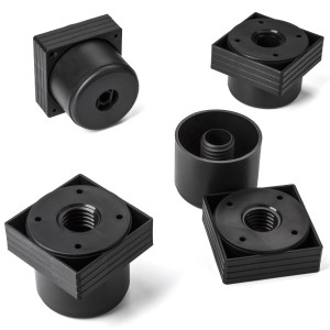 SOTECH Möbelfüße HOTEL Eckig Groß 60 x 60 mm Höhenverstellbar von 45 Bis 55 mm