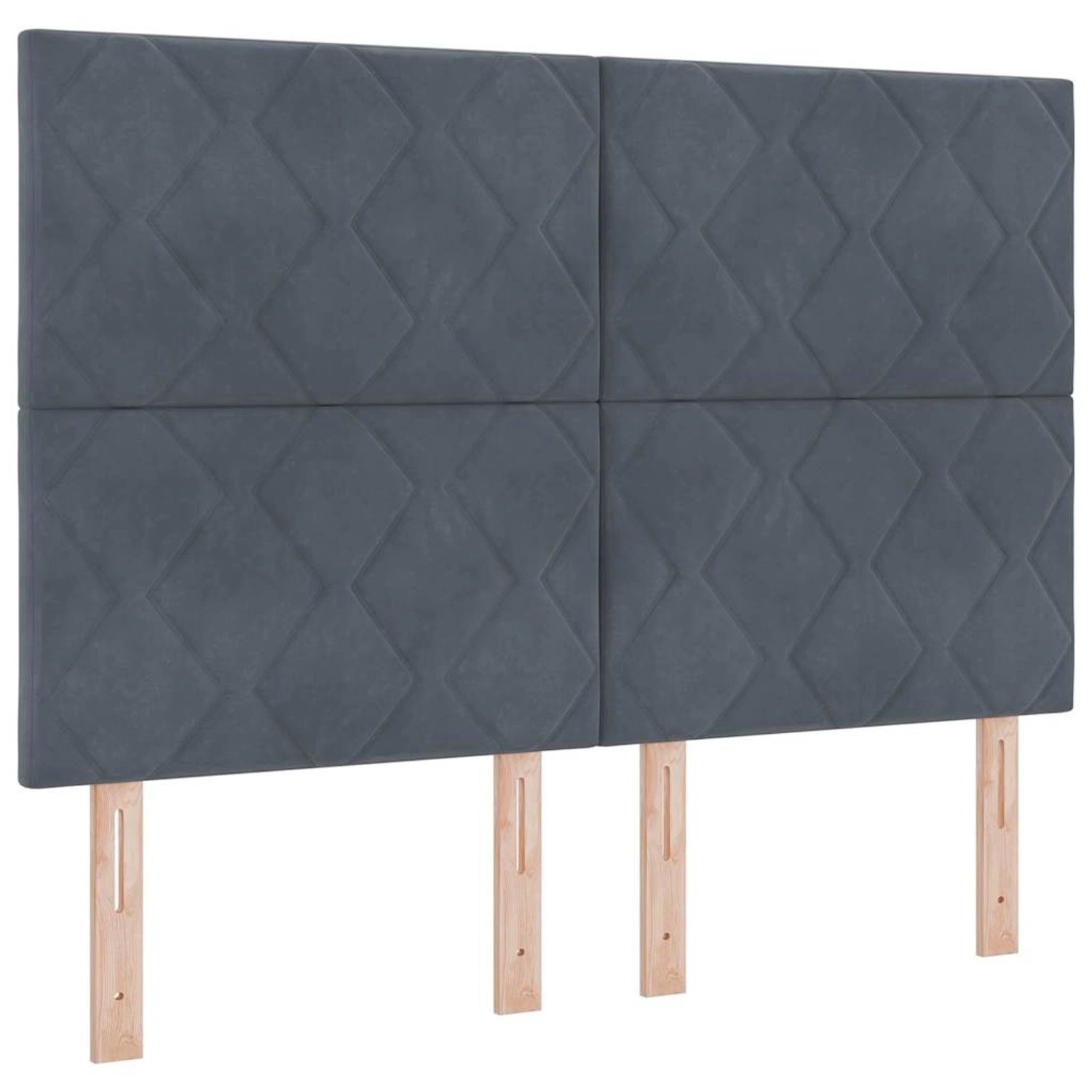 vidaXL LED Kopfteil mit LED-Streifenleuchten Dunkelgrau 144 cm Samt 3338522 günstig online kaufen