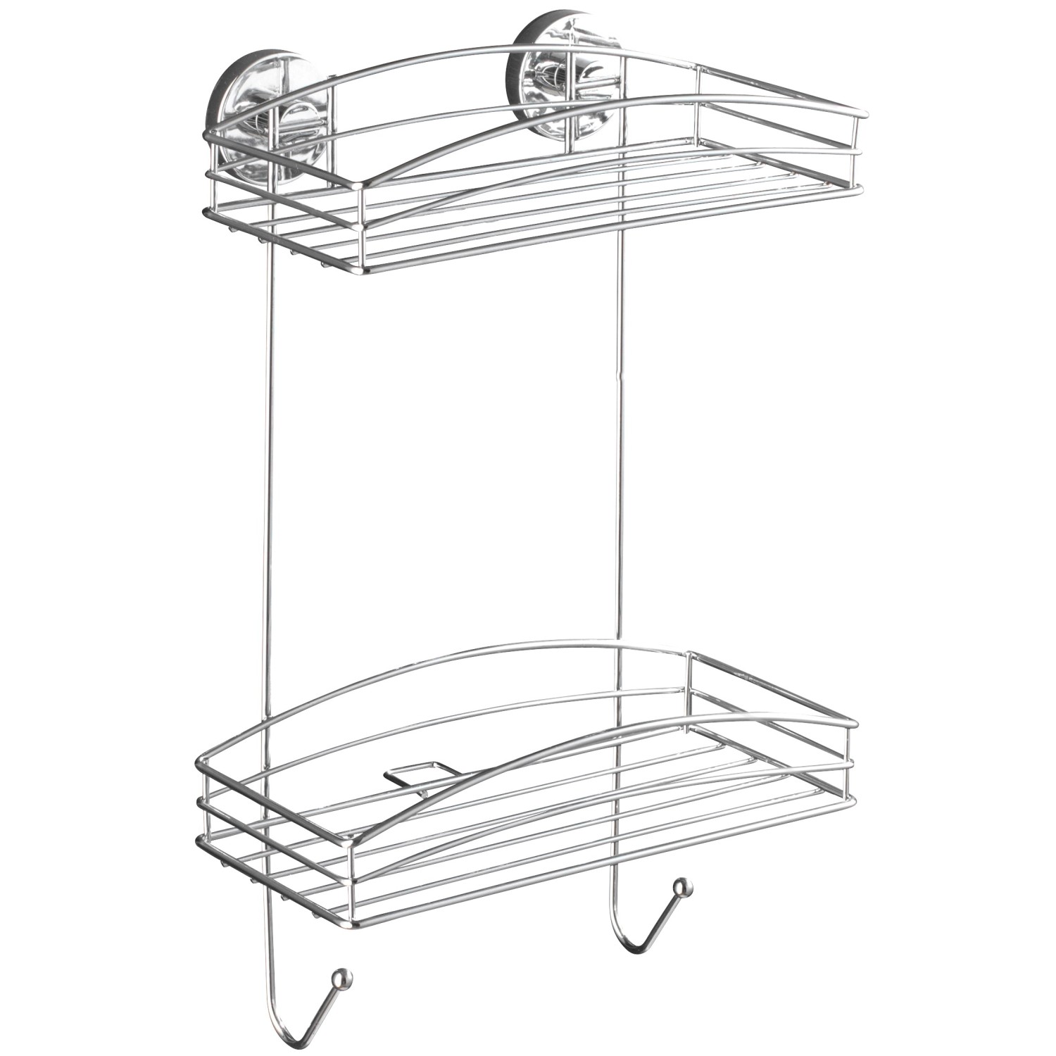 Wenko Vacuum-Loc Wandregal Chrom 2 Etagen günstig online kaufen