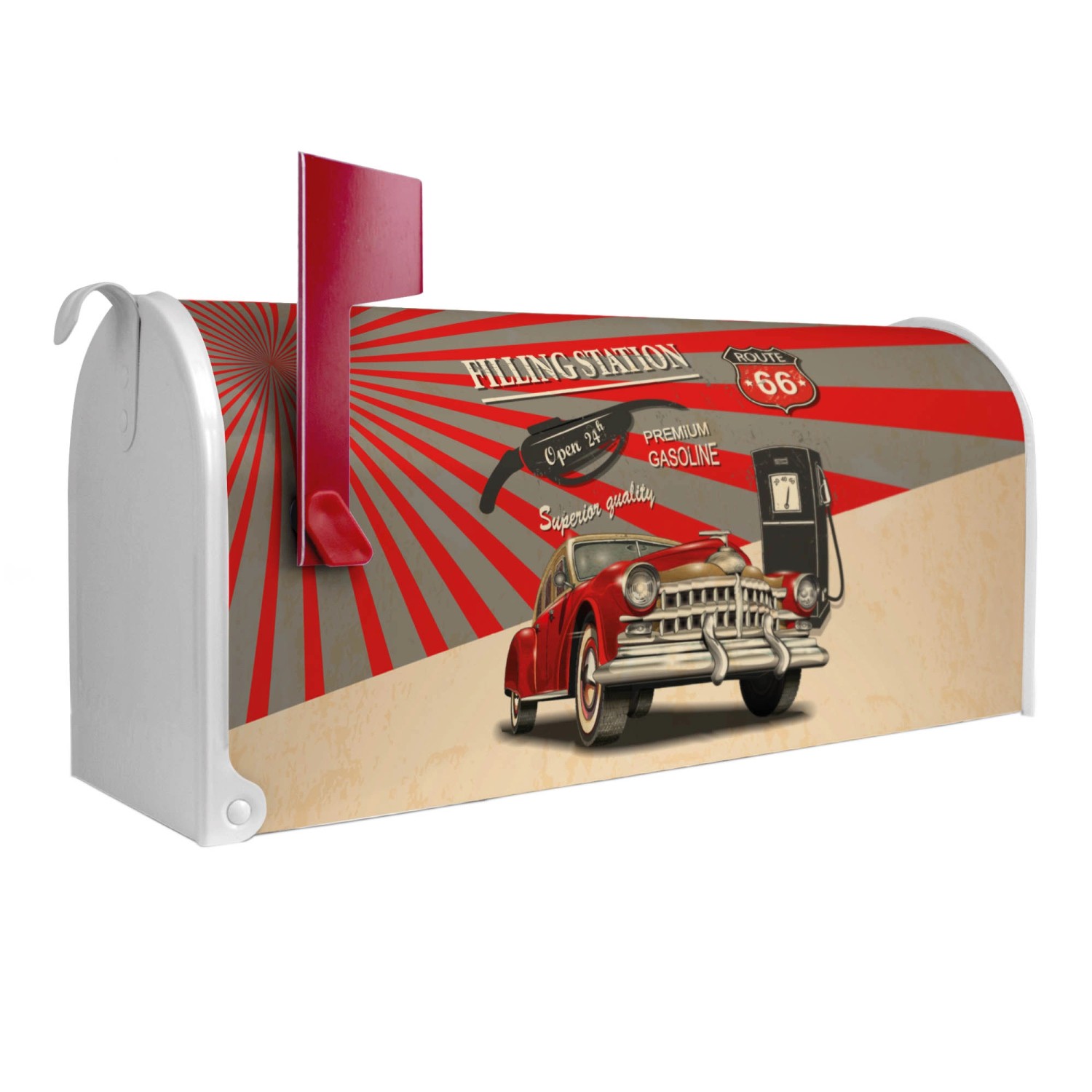 Banjado Amerikanischer Briefkasten Weiß 48x22x16cm US Mailbox Letterbox Pos günstig online kaufen