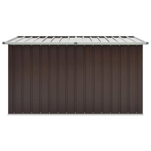 VidaXL Gartenbox, braun, 171x99x93 cm, aus verzinktem Stahl und Kunststoff. Ideal zur Aufbewahrung im Garten.