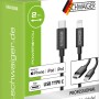 Schwaiger Lightning Sync- und Ladekabel, 2 m, Schwarz, für Apple Geräte.
